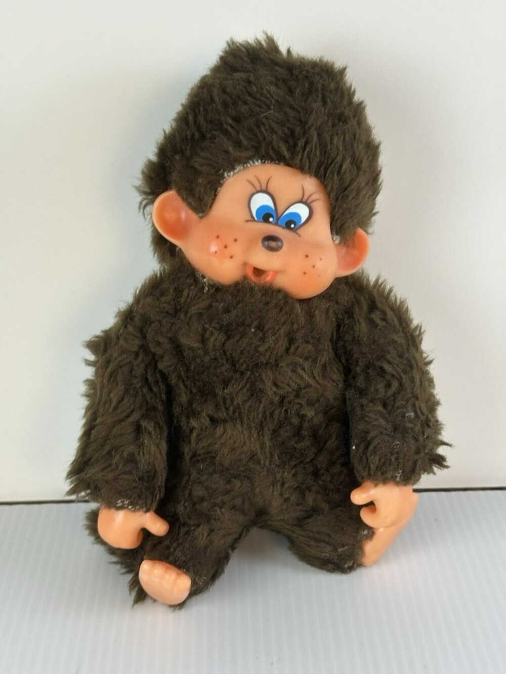 VTG 1982 Monchhichi Joy Plush Toy  8” Monkey Plush Bottle Thumb Sucker